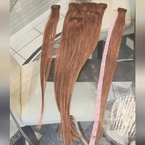 24 inch medium brown Bellami Hair Clip in Extentions